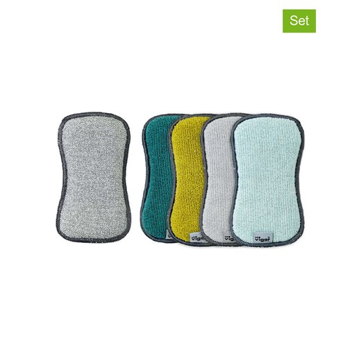 Vigar Gąbki (5 szt.) &quot;Rengø&quot; w kolorze szaro-zielono-miętowym - 15 x 8,5 cm ze sklepu Limango Polska w kategorii Akcesoria kuchenne - zdjęcie 187816023