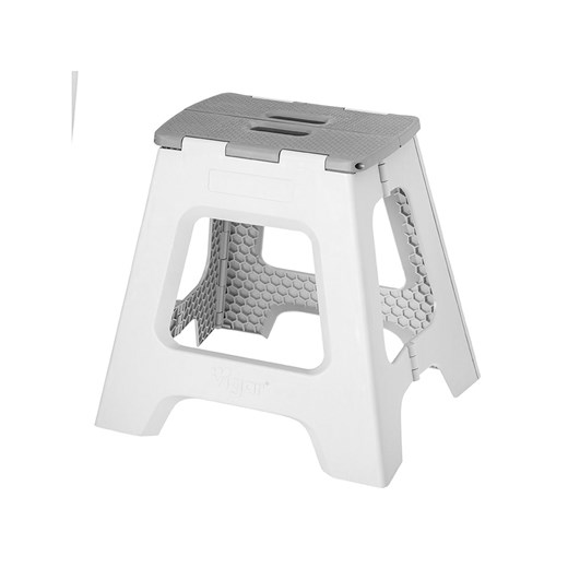 Vigar Hocker w kolorze biało-szarym - wys. 40 cm ze sklepu Limango Polska w kategorii Pufy i siedziska - zdjęcie 187816160