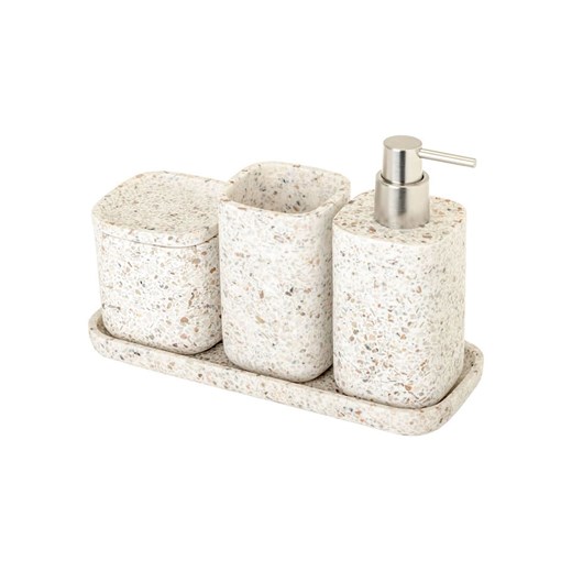 Vigar 4-częściowy zestaw &quot;Zense&quot; w kolorze beżowym - 28 x 13,5 x 11 cm ze sklepu Limango Polska w kategorii Dozowniki do mydła - zdjęcie 187816253