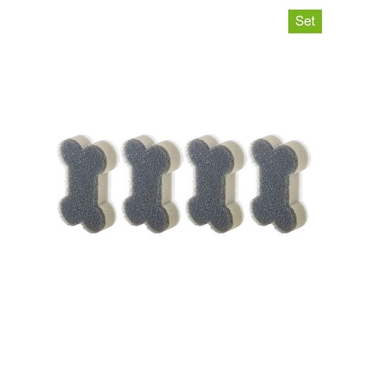 Vigar Gąbki (4 szt.) &quot;Pets&quot; w kolorze szaro-białym - 11 x 3,5 x 7,5 cm ze sklepu Limango Polska w kategorii Akcesoria kuchenne - zdjęcie 187816504