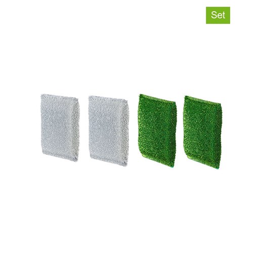 Vigar Gąbki czyszczące (4 szt.) w kolorze srebrno-zielonym - 12 x 9,5 x 3 cm ze sklepu Limango Polska w kategorii Akcesoria kuchenne - zdjęcie 187816574