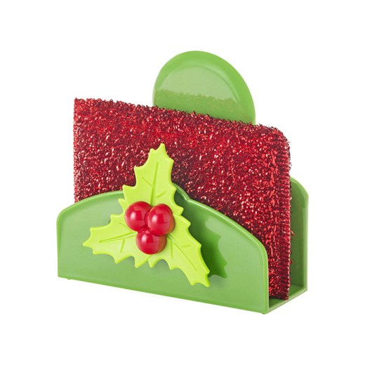 Vigar Uchwyt &quot;Mistletoe&quot; w kolorze czerwono-zielonym na gąbkę - 12 x 11,5 x 7 cm ze sklepu Limango Polska w kategorii Akcesoria kuchenne - zdjęcie 187816580