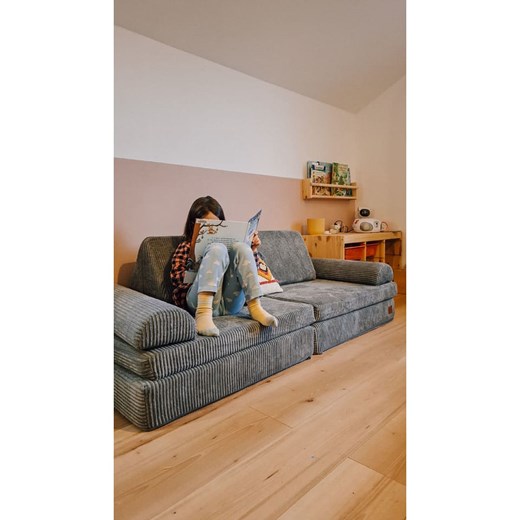 Bunky Kanapa &quot;Asteroid&quot; w kolorze szarym do zabawy - 168 x 58 x 84 cm ze sklepu Limango Polska w kategorii Meble dziecięce - zdjęcie 187817292