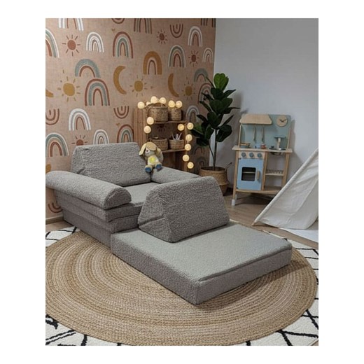 Bunky Kanapa &quot;Teddy&quot; w kolorze szarym do zabawy - 168 x 58 x 84 cm Bunky onesize okazyjna cena Limango Polska