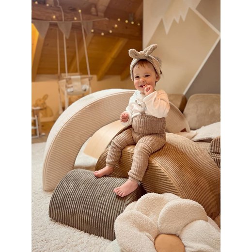 Bunky Łuk &quot;Lumberjack&quot; w kolorze kremowo-brązowo-szarym do zabawy - 106 x 53 x 40 cm ze sklepu Limango Polska w kategorii Meble dziecięce - zdjęcie 187817352