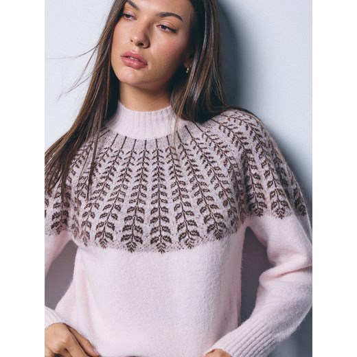 Mohito - Sweter z wełną i moherem - pastelowy różowy ze sklepu Mohito w kategorii Swetry damskie - zdjęcie 187817631