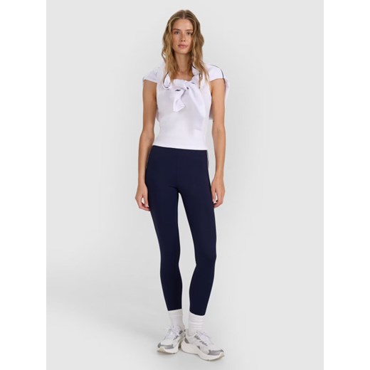 Damskie legginsy 4F 4FRAW25TTIGF286 - granatowe ze sklepu Sportstylestory.com w kategorii Spodnie damskie - zdjęcie 187818034