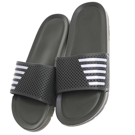 Zielone wodoodporne klapki męskie plażowe /B5-1 18369 T188/ ze sklepu Pantofelek24.pl w kategorii Klapki męskie - zdjęcie 187819192