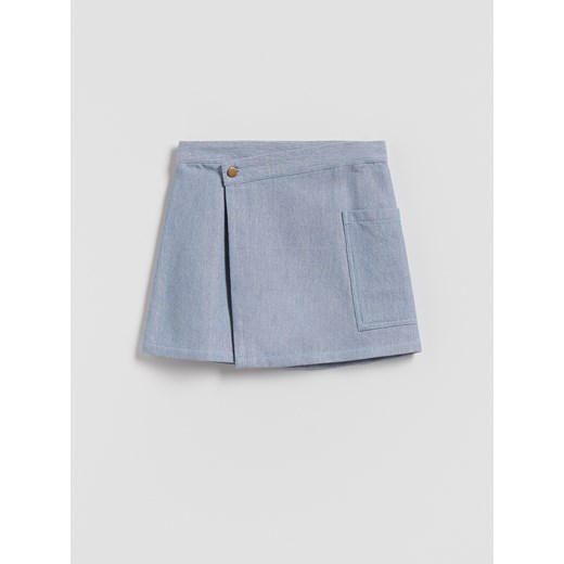 Reserved - Bawełniana spódnica - niebieski Reserved 140 (9 lat) okazyjna cena Reserved