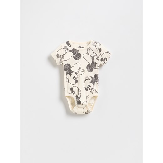 Reserved - Prążkowane body Minnie Mouse - złamana biel ze sklepu Reserved w kategorii Odzież dla niemowląt - zdjęcie 187821213