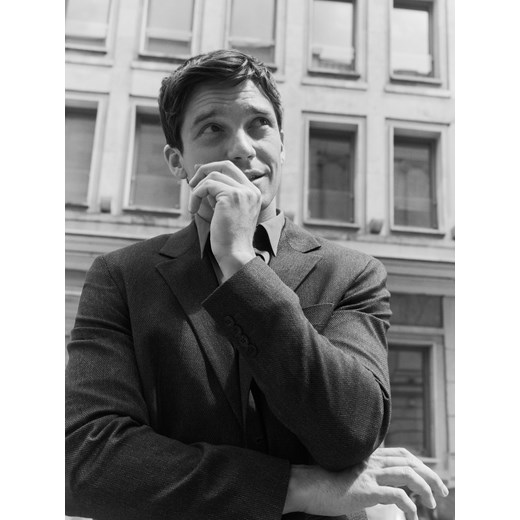 Reserved - Marynarka slim fit z wiskozą - czarny ze sklepu Reserved w kategorii Marynarki męskie - zdjęcie 187821283