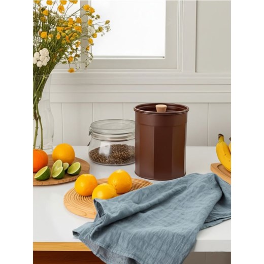 Sinsay - Pojemnik na żywność z pokrywką - brązowy ze sklepu Sinsay w kategorii Pojemniki kuchenne - zdjęcie 187821764