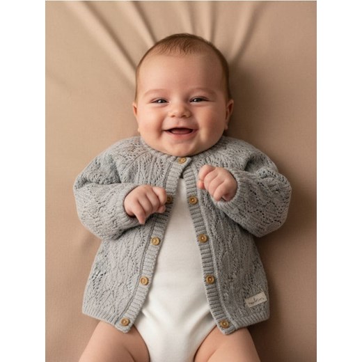 Sinsay - Bawełniany sweter z ozdobnymi guzikami - szary ze sklepu Sinsay w kategorii Bluzy i swetry - zdjęcie 187821791