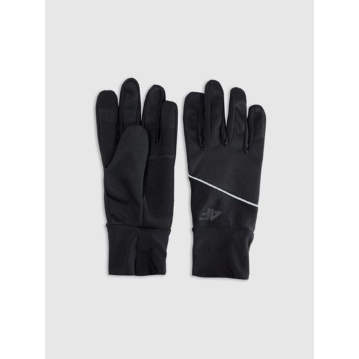 Rękawiczki Touch Screen uniseks 4F 4FWMM00AFGLU182 - czarne ze sklepu Sportstylestory.com w kategorii Rękawiczki męskie - zdjęcie 187821944
