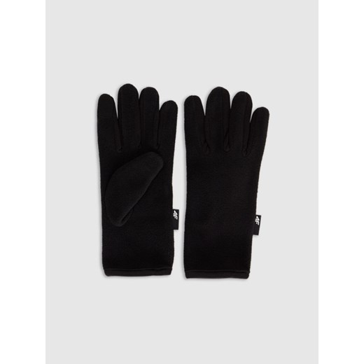 Rękawiczki polarowe Touch Screen 4F 4FWMM00AGLOU151 - czarne ze sklepu Sportstylestory.com w kategorii Rękawiczki męskie - zdjęcie 187821981