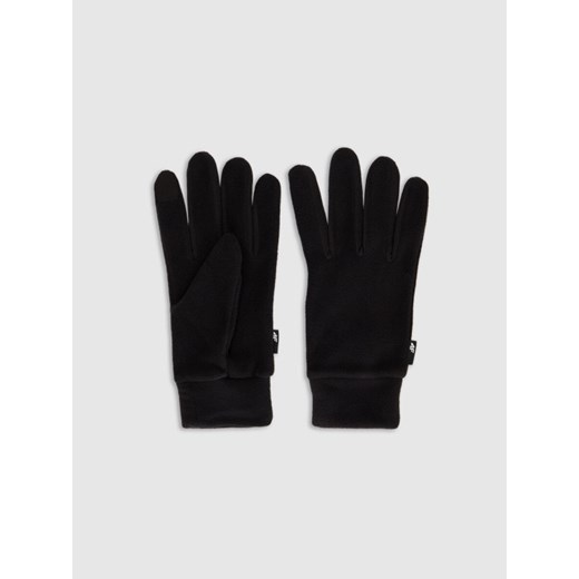 Rękawiczki polarowe Touch Screen 4F 4FWMM00AGLOU152 - czarne ze sklepu Sportstylestory.com w kategorii Rękawiczki męskie - zdjęcie 187821991