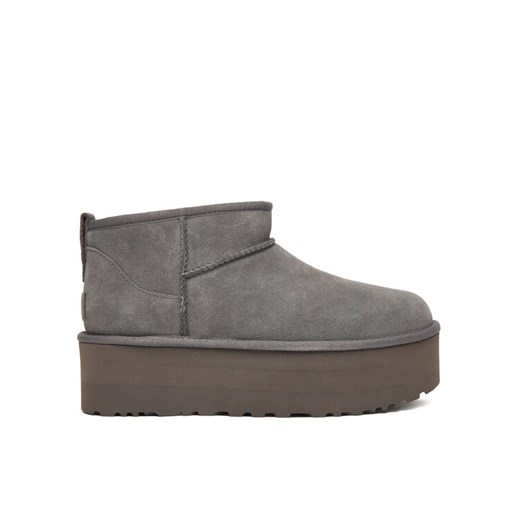 Śniegowce Ugg W Classic Ultra Mini Platform 1135092 Szary ze sklepu eobuwie.pl w kategorii Śniegowce damskie - zdjęcie 187822213