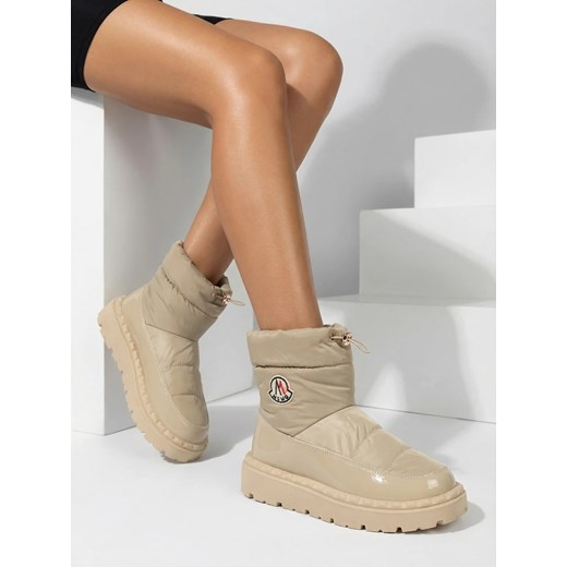 Royalfashion Wsuwane śniegowce damskie w jasnobrązowym kolorze Ireda ze sklepu royalfashion.pl w kategorii Śniegowce damskie - zdjęcie 187823074