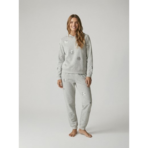 Reserved - Spodnie dresowe z aplikacjami - ciemnoszary ze sklepu Reserved w kategorii Spodnie damskie - zdjęcie 187823250