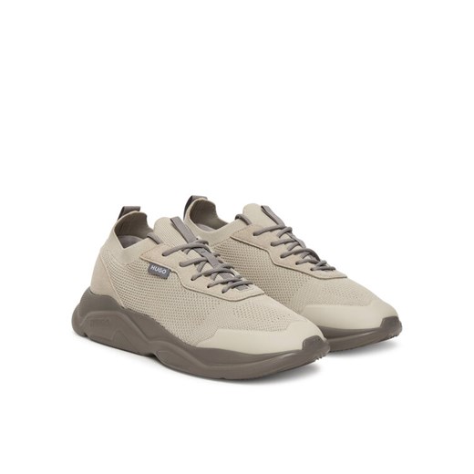 HUGO Sneakersy Leon 50557868 Beżowy ze sklepu MODIVO w kategorii Buty sportowe męskie - zdjęcie 187823671