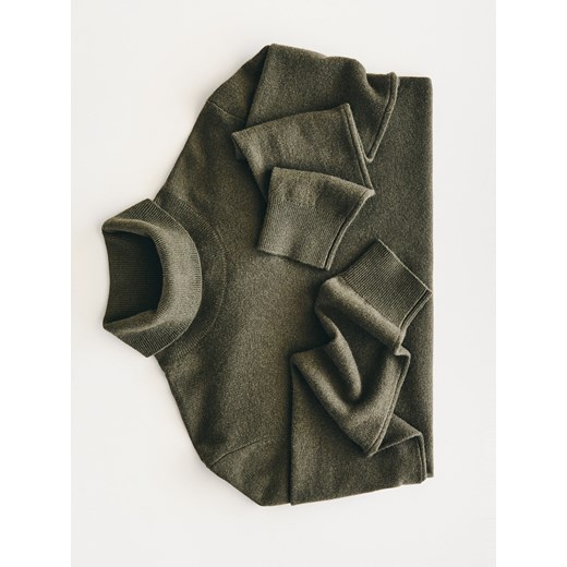 Reserved - Golf z kaszmirem - zielony ze sklepu Reserved w kategorii Swetry męskie - zdjęcie 187824583