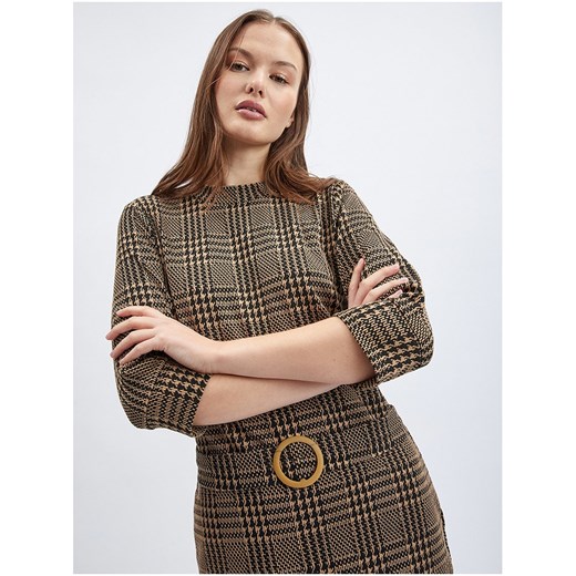 orsay Sukienka w kolorze karmelowo-czarnym L promocja Limango Polska