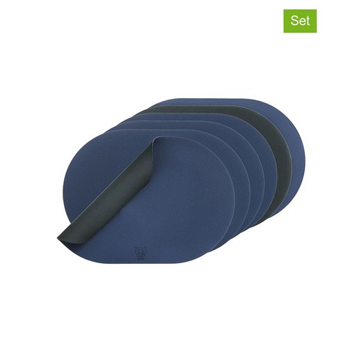 Björn Podkładki (6 szt.) w kolorze antracytowo-granatowym - 44,5 x 30 cm ze sklepu Limango Polska w kategorii Podkładki na stół - zdjęcie 187825560