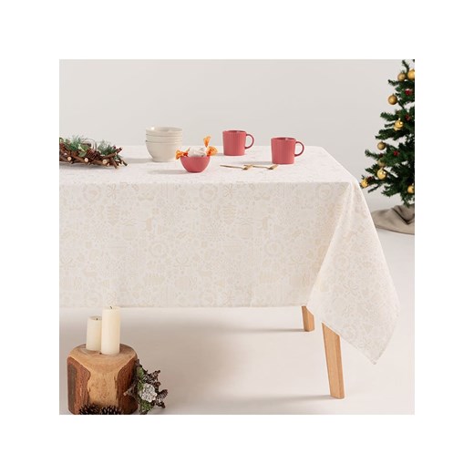 GAMUSI Obrus &quot;Candy&quot; w kolorze kremowo-złotym Gamusi 140x300 cm promocyjna cena Limango Polska