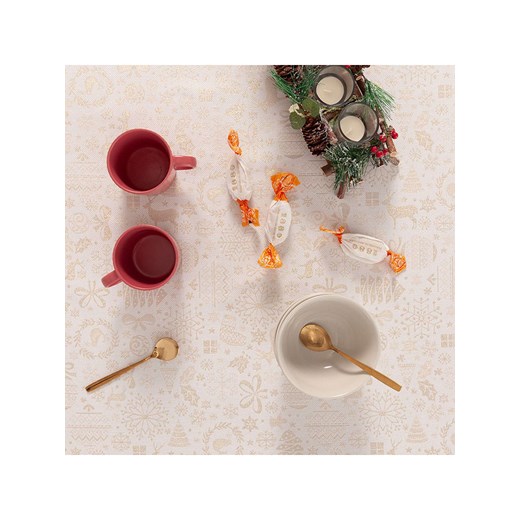 GAMUSI Obrus &quot;Candy&quot; w kolorze kremowo-złotym Gamusi 140x300 cm Limango Polska wyprzedaż