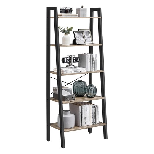 Songmics Regał stojący w kolorze jasnobrązowo-czarnym - 56 x 171,5 x 34,5 cm Songmics onesize wyprzedaż Limango Polska