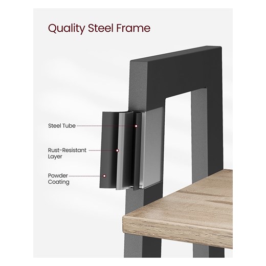 Songmics Regał stojący w kolorze jasnobrązowo-czarnym - 56 x 171,5 x 34,5 cm Songmics onesize promocyjna cena Limango Polska