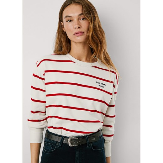 Pepe Jeans Bluza &quot;Bienna&quot; w kolorze kremowo-czerwonym Pepe Jeans S Limango Polska wyprzedaż