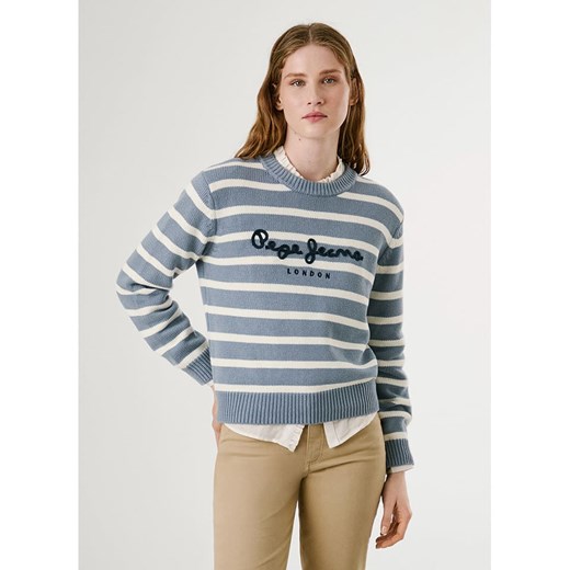 Pepe Jeans Sweter &quot;Caprice&quot; w kolorze kremowo-szaroniebieskim Pepe Jeans XS okazja Limango Polska