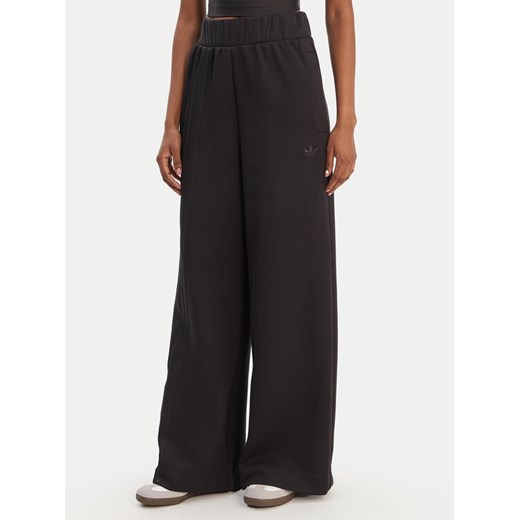 adidas Spodnie dresowe Off Placed 3-Stripes JX2733 Czarny Wide Leg ze sklepu MODIVO w kategorii Spodnie damskie - zdjęcie 187828083