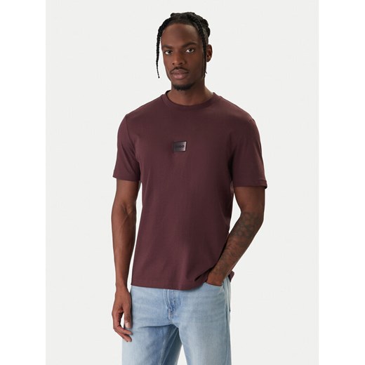 HUGO T-Shirt Danotie 50553124 Brązowy Regular Fit ze sklepu MODIVO w kategorii T-shirty męskie - zdjęcie 187828132