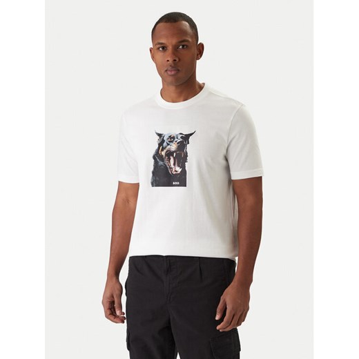 BOSS T-Shirt Dobermann 50558965 Biały Regular Fit ze sklepu MODIVO w kategorii T-shirty męskie - zdjęcie 187828161