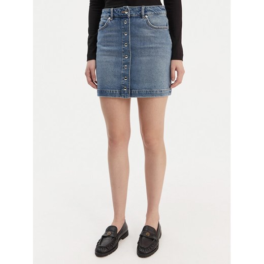 HUGO Spódnica jeansowa Gilvie 50553182 Niebieski Regular Fit ze sklepu MODIVO w kategorii Spódnice - zdjęcie 187828172