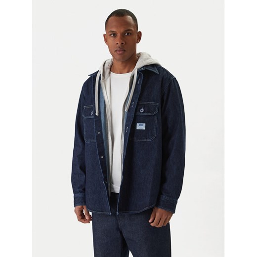 HUGO Koszula jeansowa Ebolt 50556349 Granatowy Oversize ze sklepu MODIVO w kategorii Koszule męskie - zdjęcie 187828204