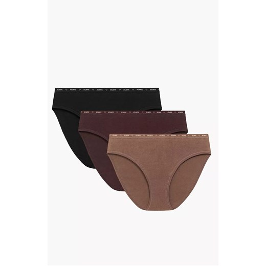 Atlantic 3-pack figi damskie Sport High Leg 3CLP-010B-CAPJ/CZK/CZA, Kolor czarno-brązowy, Rozmiar S, ATLANTIC ze sklepu Primodo w kategorii Majtki damskie - zdjęcie 187829132