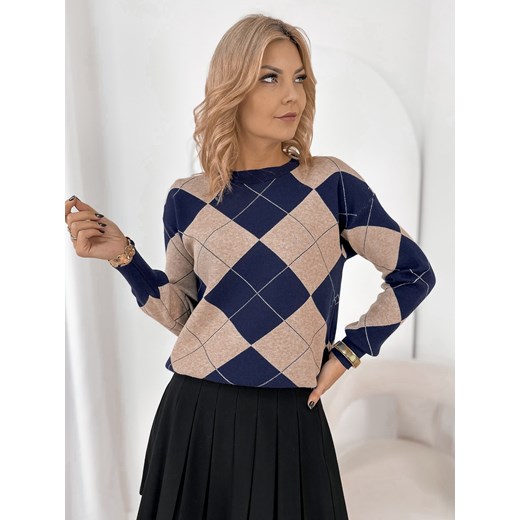 sweter gressone granatowy one size ONE SIZE UBRA