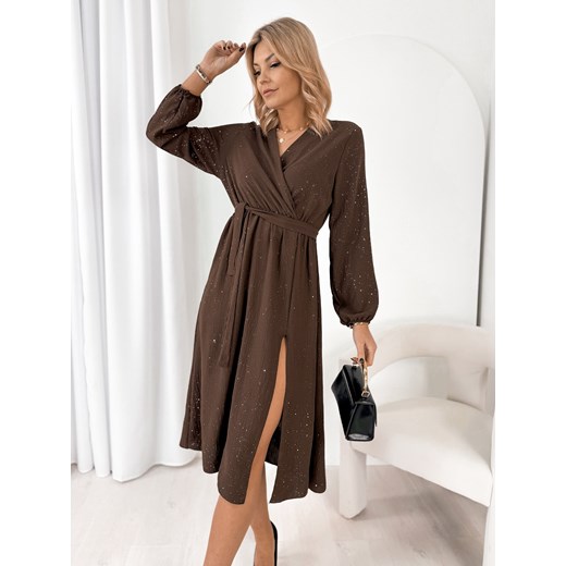 sukienka vallarta ciemnobrązowa one size ze sklepu UBRA w kategorii Sukienki - zdjęcie 187829351