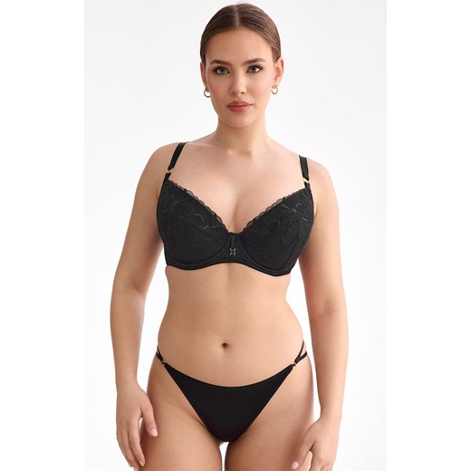 Stringi damskie czarne Emma C202, Kolor czarny, Rozmiar L, Ewa Bien ze sklepu Intymna w kategorii Majtki damskie - zdjęcie 187829551