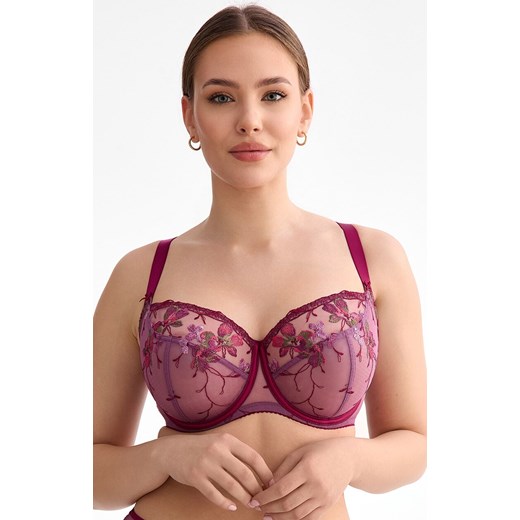 Biustonosz miękki soft plus size Karmela B171, Kolor ametyst, Rozmiar 75G, Ewa Bien ze sklepu Intymna w kategorii Biustonosze - zdjęcie 187829561