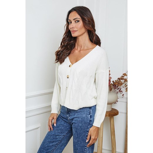 So Cachemire Kardigan &quot;Laem&quot; w kolorze kremowym So Cachemire L promocja Limango Polska