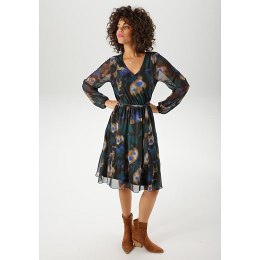 Aniston Sukienka w kolorze czarno-morsko-karmelowym ze sklepu Limango Polska w kategorii Sukienki - zdjęcie 187830521