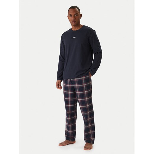 BOSS Piżama Holiday 50550777 Granatowy Regular Fit ze sklepu MODIVO w kategorii Piżamy męskie - zdjęcie 187830990