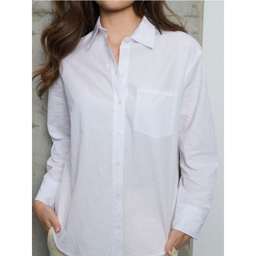 Sinsay - Bawełniana koszula - biały ze sklepu Sinsay w kategorii Koszule damskie - zdjęcie 187832332