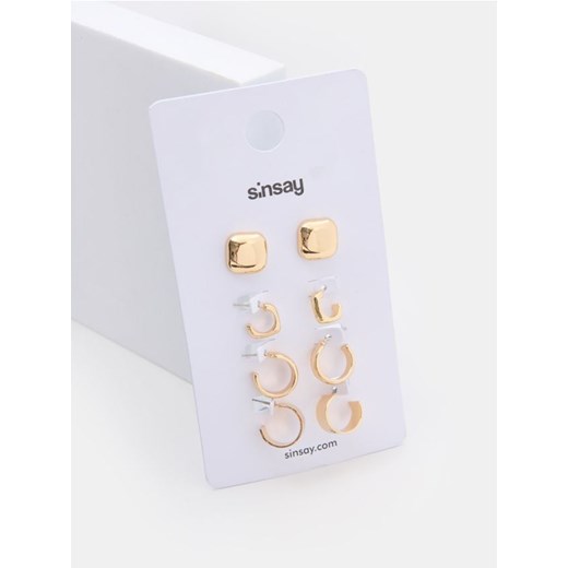 Sinsay - Kolczyki 4 pack - złoty ze sklepu Sinsay w kategorii Kolczyki - zdjęcie 187832373