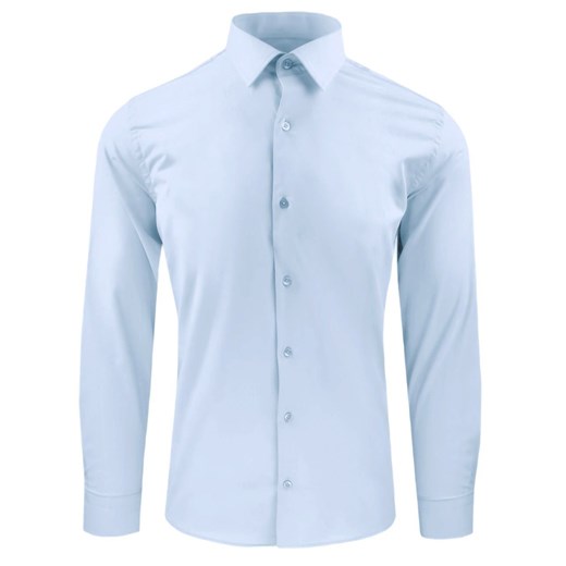 Bawełniana Koszula Elegancka, Slim - Victorio - Błękitna KSDWVCTO827sL ze sklepu JegoSzafa.pl w kategorii Koszule męskie - zdjęcie 187847440