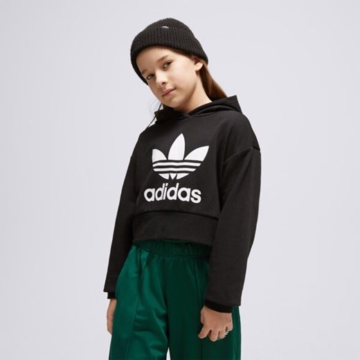 adidas bluza z kapturem cropped girl ij9719 ze sklepu 50style.pl w kategorii Bluzy dziewczęce - zdjęcie 187848170